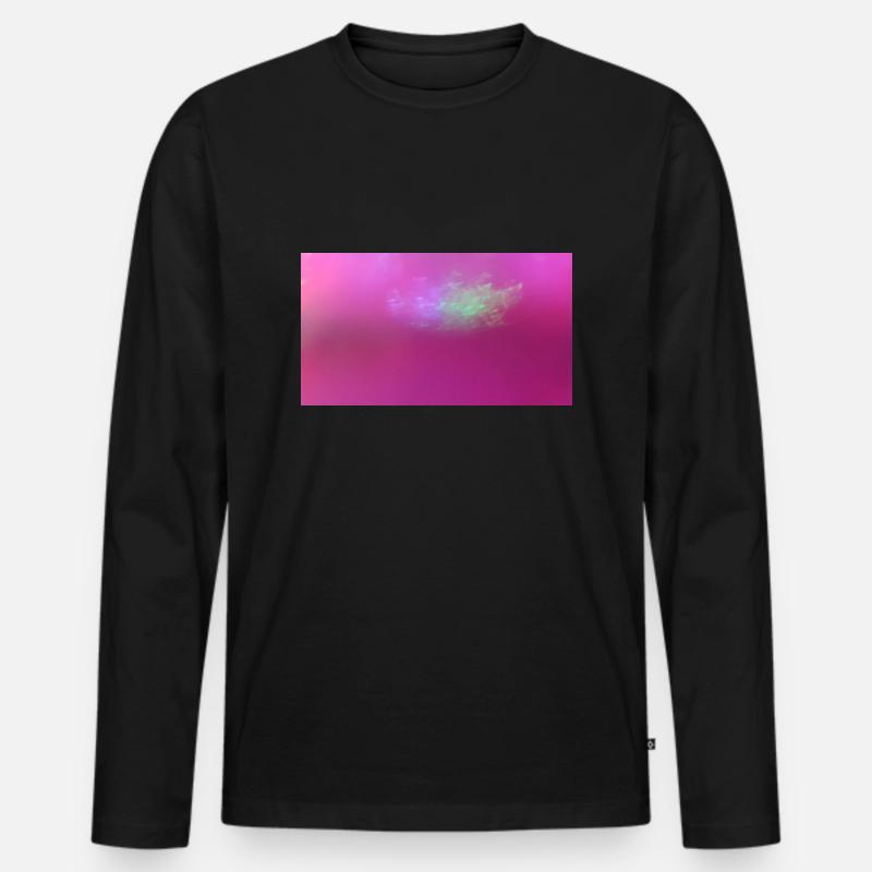 Pink light 25 - Männer Premium Bio Langarmshirt - Schwarz