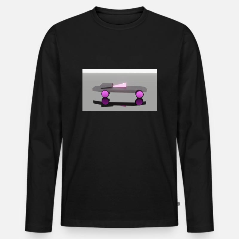 Neon Auto - Männer Premium Bio Langarmshirt - Schwarz