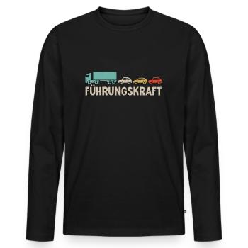 LKW Fahrer Führungskraft Fernfahrer - Männer Premium Bio Langarmshirt - Schwarz - Vorne - Nico (187cm)