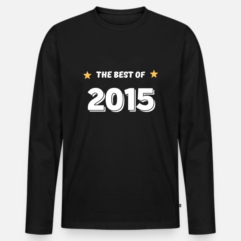 Das Beste aus 2015 - Männer Premium Bio Langarmshirt - Schwarz