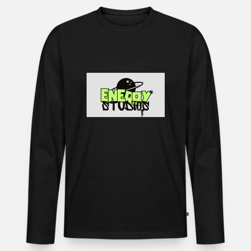 Energy Studios Entertainment - Männer Premium Bio Langarmshirt - Schwarz