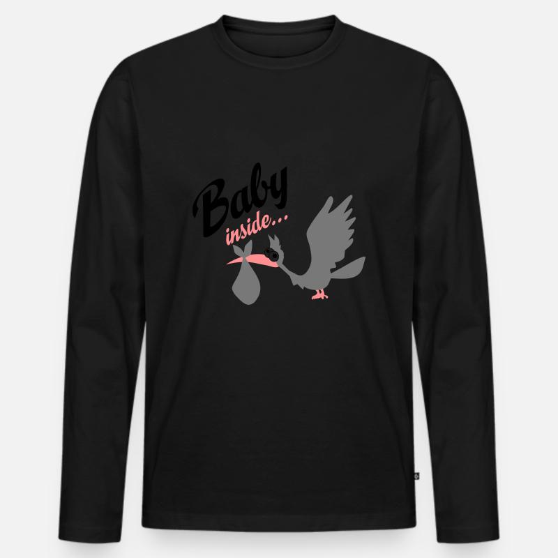 Baby - Männer Premium Bio Langarmshirt - Schwarz