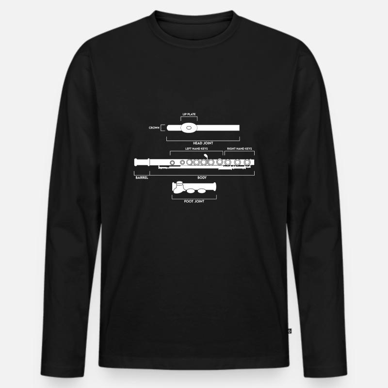 Flute Description Structure - Men's Premium Organic Long Sleeve Shirt - black
