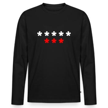 anti pis 2 - T-shirt manches longues Premium bio Homme - noir - Devant - Nico (187cm)