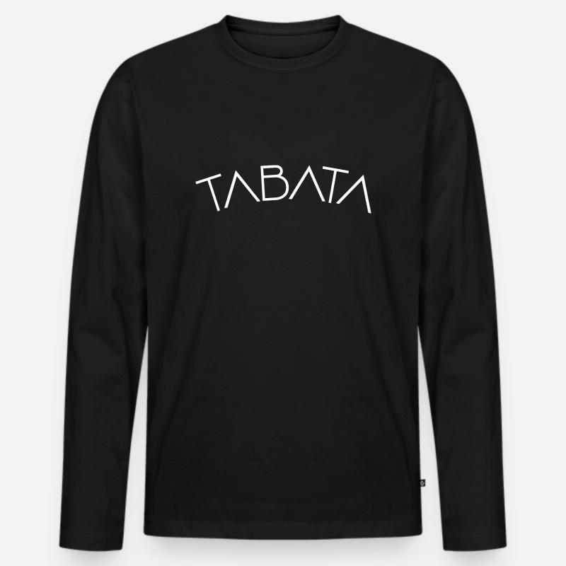 Tabata - Männer Premium Bio Langarmshirt - Schwarz