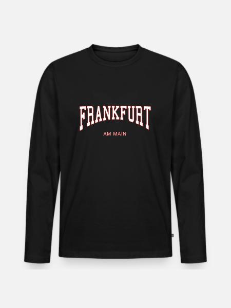Frankfurt am Main - Männer Premium Bio Langarmshirt - Schwarz