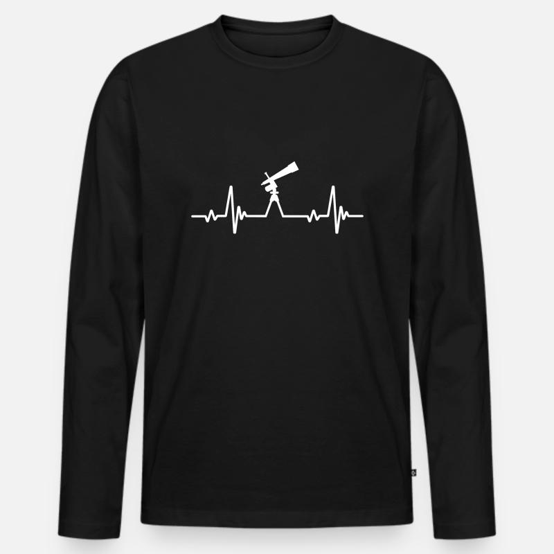 Sterne entdecken Astrophysik - Männer Premium Bio Langarmshirt - Schwarz