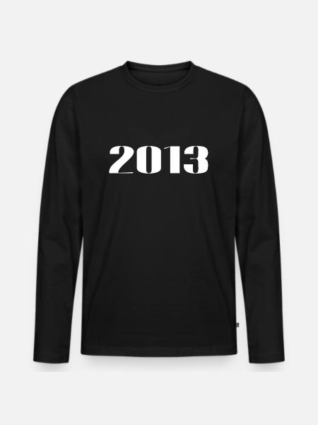 2013 - Cadeau né en 2013 - T-shirt manches longues Premium bio Homme - noir