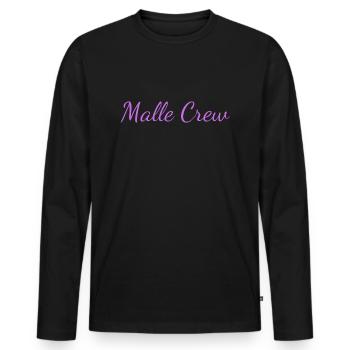 Équipage Malle - T-shirt manches longues Premium bio Homme - noir - Devant - Nico (187cm)