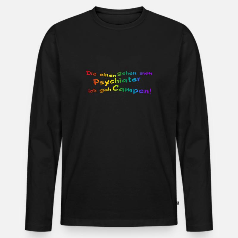 Psycho Camper pride - Männer Premium Bio Langarmshirt - Schwarz