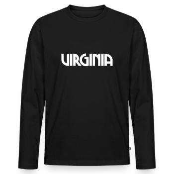 Virginia - Richmond - USA United States of America - Men's Premium Organic Long Sleeve Shirt - black - Front - Nico (187cm)