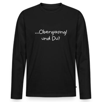 Obergiasing drôle de Giesinger disant - T-shirt manches longues Premium bio Homme - noir - Devant - Nico (187cm)