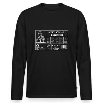 Mechanical Engineer - Männer Premium Bio Langarmshirt - Schwarz - Vorne - Nico (187cm)