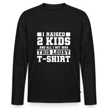 Muttertag Geschenkideen - Männer Premium Bio Langarmshirt - Schwarz - Vorne - Nico (187cm)