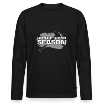 Démolition et rénovation de maisons - T-shirt manches longues Premium bio Homme - noir - Devant - Nico (187cm)