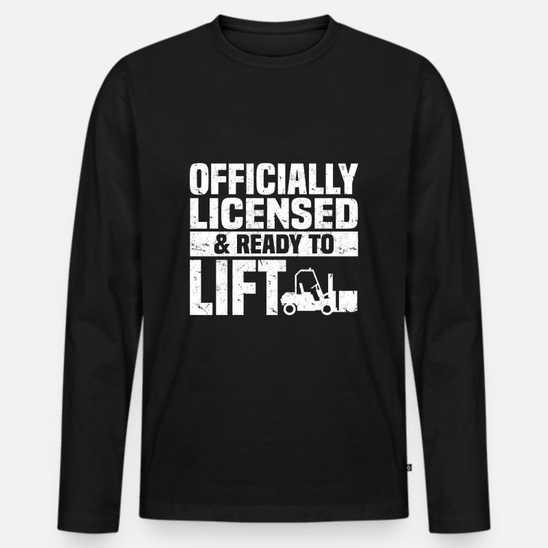 Gabelstaplerfahrer - Männer Premium Bio Langarmshirt - Schwarz