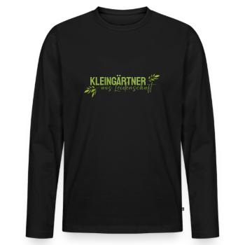 Kleingärtner aus Leidenschaft - Männer Premium Bio Langarmshirt - Schwarz - Vorne - Nico (187cm)