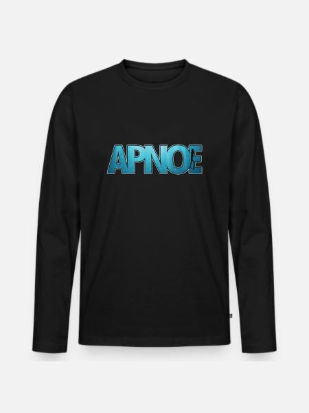 Apnea Freediving Gift - Men's Premium Organic Long Sleeve Shirt - black