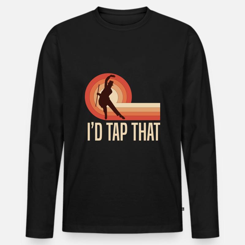Stepptänzer - Männer Premium Bio Langarmshirt - Schwarz