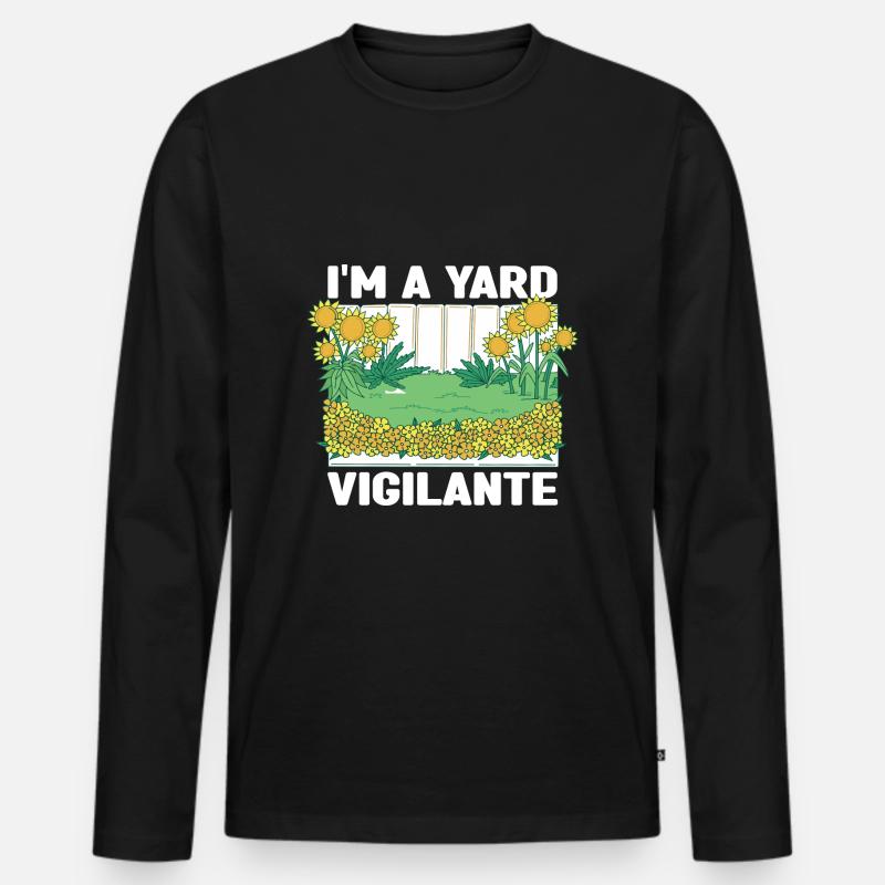Landschaftsgärtner - Männer Premium Bio Langarmshirt - Schwarz
