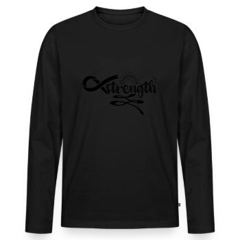 Hautkrebs-Bewusstseinsmonat Melanom-Überlebende - Männer Premium Bio Langarmshirt - Schwarz - Vorne - Nico (187cm)