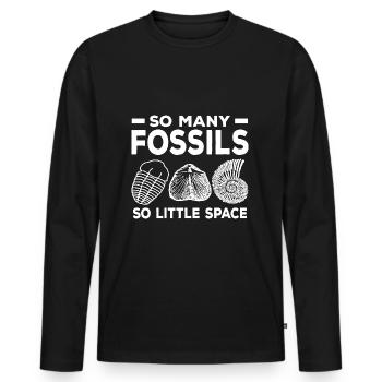 Fossilien Sammler - Männer Premium Bio Langarmshirt - Schwarz - Vorne - Nico (187cm)