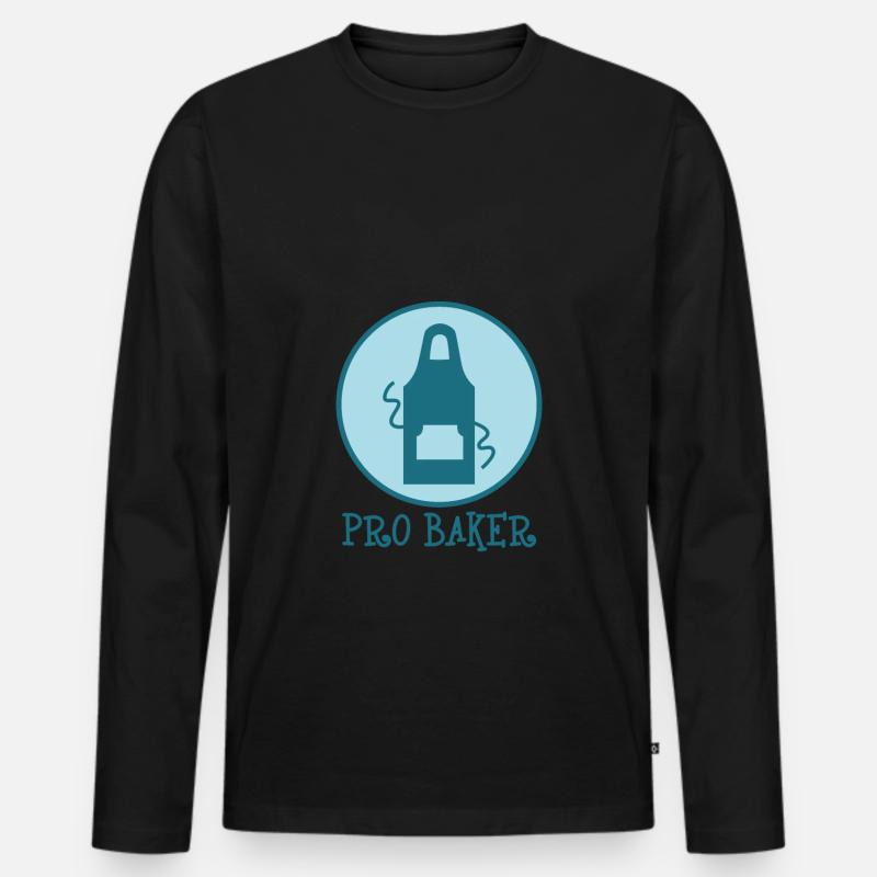 Backen - baking - Männer Premium Bio Langarmshirt - Schwarz