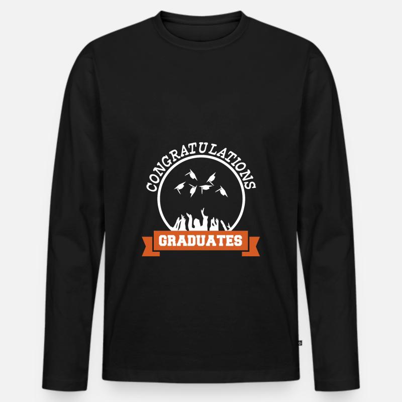 Graduates - Absolventen - Männer Premium Bio Langarmshirt - Schwarz