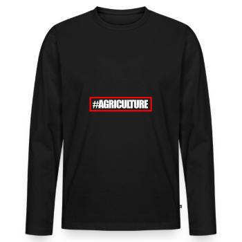 Agriculture - Agriculture - T-shirt manches longues Premium bio Homme - noir - Devant - Nico (187cm)