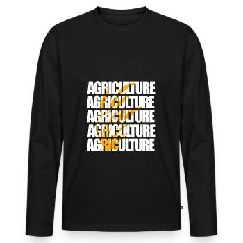 Agriculture - Agriculture - T-shirt manches longues Premium bio Homme - noir - Devant - Nico (187cm)