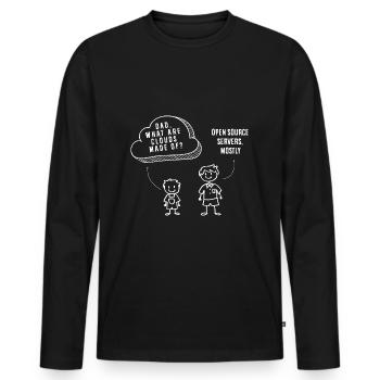 Cybersecurity Engineer Helpdesk Support Funny - Men's Premium Organic Long Sleeve Shirt - black - Front - Nico (187cm)
