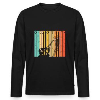 Target shooting - Men's Premium Organic Long Sleeve Shirt - black - Front - Nico (187cm)