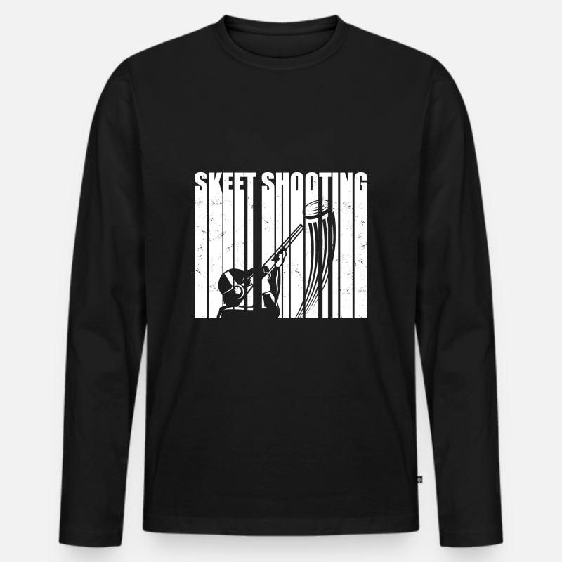 Skeet - Männer Premium Bio Langarmshirt - Schwarz