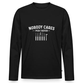 Conception de serrure de service de déverrouillage expert en serrure - T-shirt manches longues Premium bio Homme - noir - Devant - Nico (187cm)