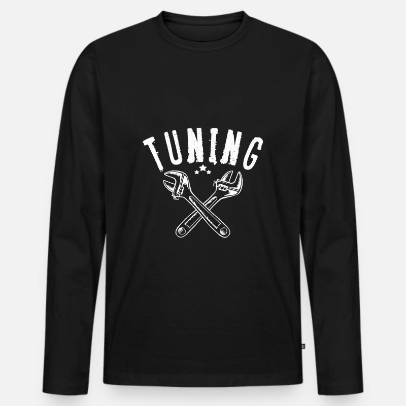 Auto Tuning - Männer Premium Bio Langarmshirt - Schwarz