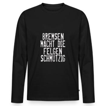 Auto Tuning Sprueche - Männer Premium Bio Langarmshirt - Schwarz - Vorne - Nico (187cm)