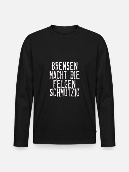 Auto Tuning Sprueche - Männer Premium Bio Langarmshirt - Schwarz