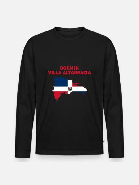 Dominican Republic - Men's Premium Organic Long Sleeve Shirt - black
