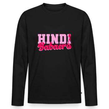 Philippines - Hindi Babaero - Men's Premium Organic Long Sleeve Shirt - black - Front - Nico (187cm)
