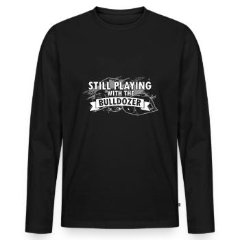 Démolition et rénovation de maisons - T-shirt manches longues Premium bio Homme - noir - Devant - Nico (187cm)