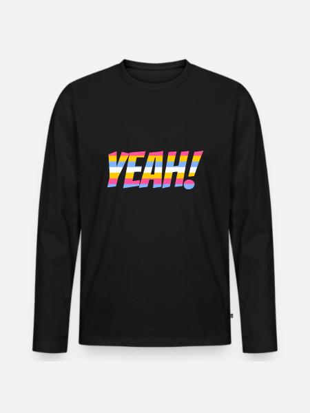 YEAH! - T-shirt manches longues Premium bio Homme - noir