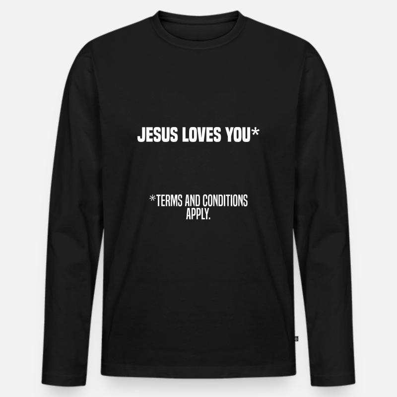 Atheismus - Männer Premium Bio Langarmshirt - Schwarz
