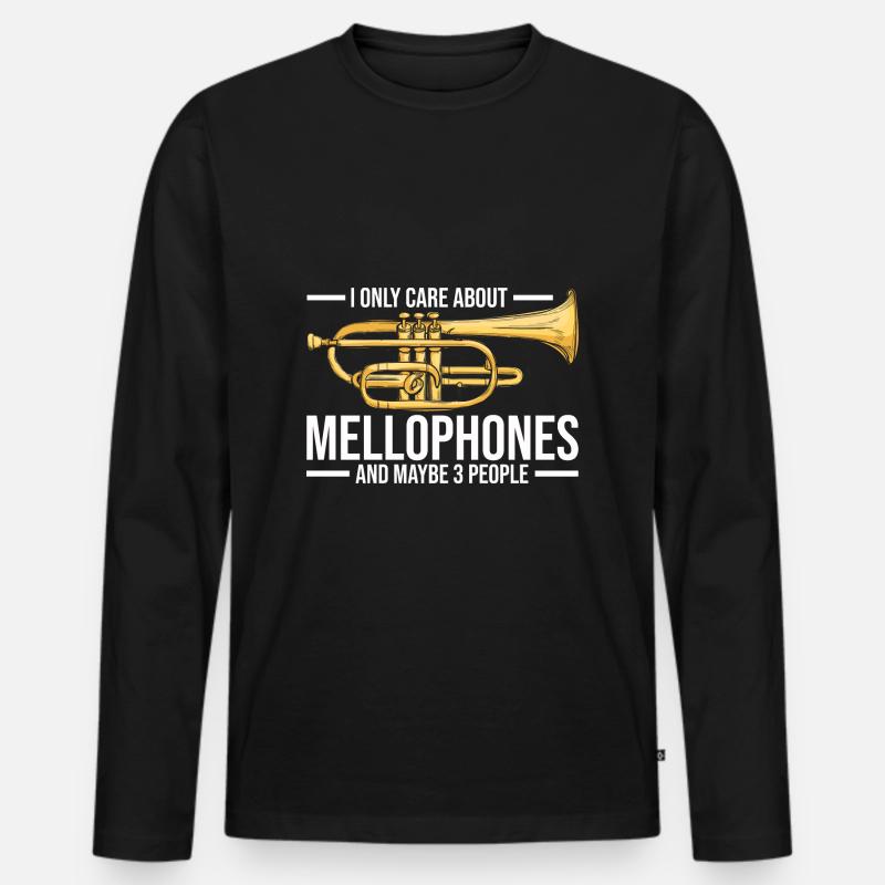 Mellophon Spieler - Männer Premium Bio Langarmshirt - Schwarz