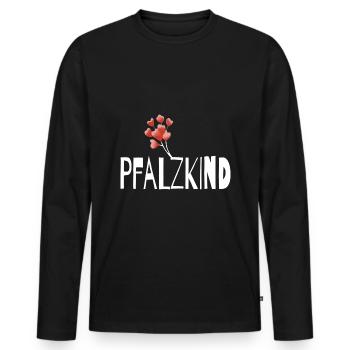 Pfalzkinder Pfalz Pfälzer Rheinland-Pfalz Weinfest - Männer Premium Bio Langarmshirt - Schwarz - Vorne - Nico (187cm)