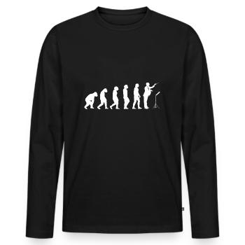 Chefs d’orchestre Musiciens Orchestre Évolution Chef d’orchestre Musique - T-shirt manches longues Premium bio Homme - noir - Devant - Nico (187cm)