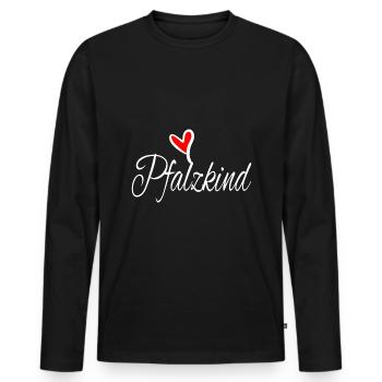 Pfalzkinder Pfalz Pfälzer Rheinland-Pfalz Weinfest - Männer Premium Bio Langarmshirt - Schwarz - Vorne - Nico (187cm)