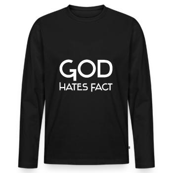 Atheism - Men's Premium Organic Long Sleeve Shirt - black - Front - Nico (187cm)