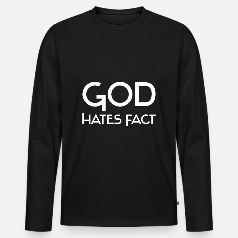 Atheismus - Männer Premium Bio Langarmshirt - Schwarz