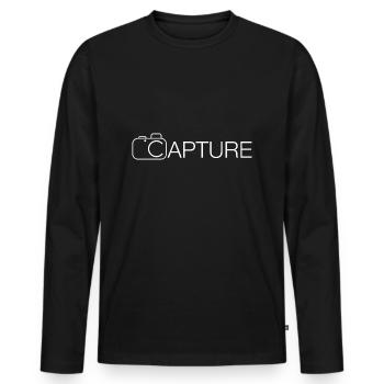 Take a picture! - Men's Premium Organic Long Sleeve Shirt - black - Front - Nico (187cm)