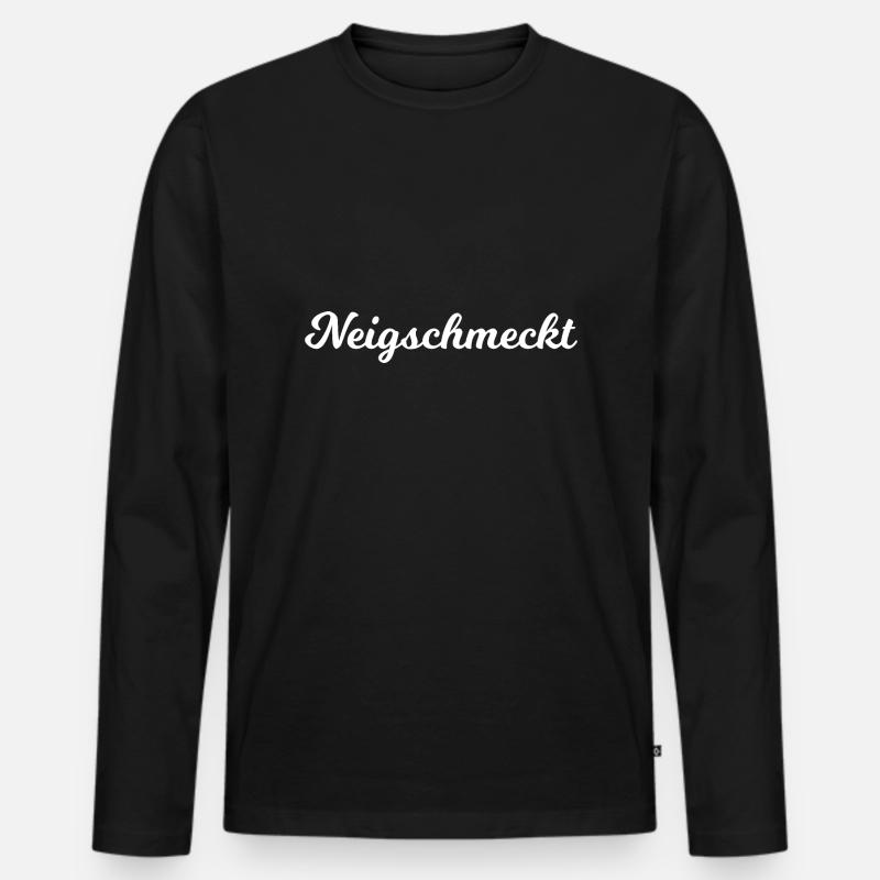 Neigschmeckt - Männer Premium Bio Langarmshirt - Schwarz